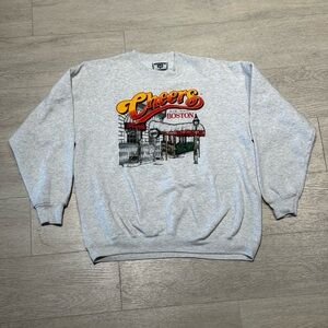 Vintage Cheers Boston Lee Sweatshirt Crewneck Gray USA Made Size XL